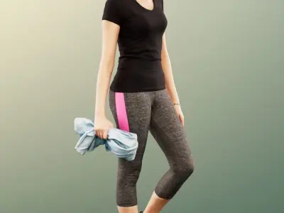 Aylin 11891 - Sporty Girl Exercise Sport 3D model