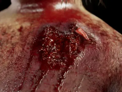 Zombie - Bloated Female Low-poly 3D model