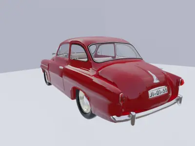 Skoda 440 Spartak 1955 Low-poly 3D model
