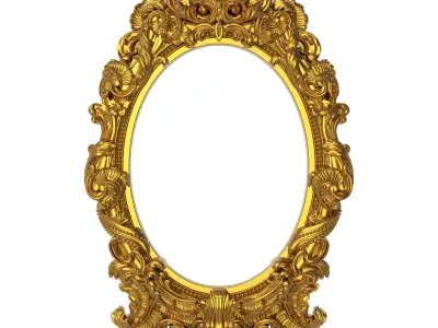 carved frame 3D model 10