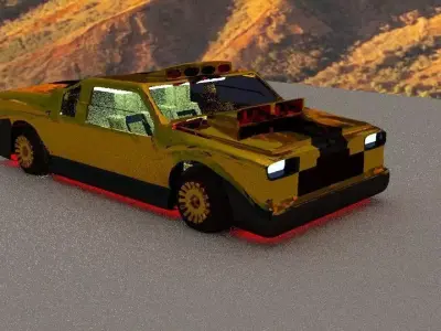 low poly car Low-poly 3D model 18