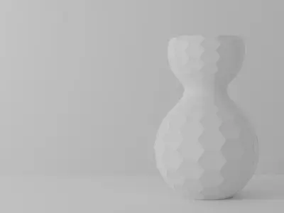 Decorative Hexagon Vase 3D model