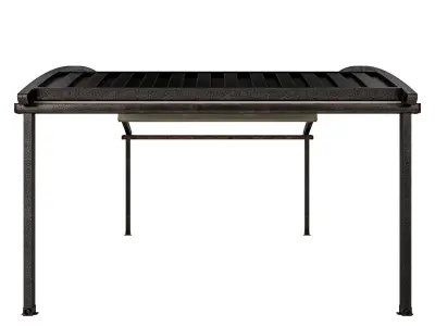 Motorized Pergola 4 rusty iron 3D model