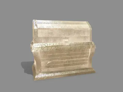 Chest stone statue Low-poly 3D model