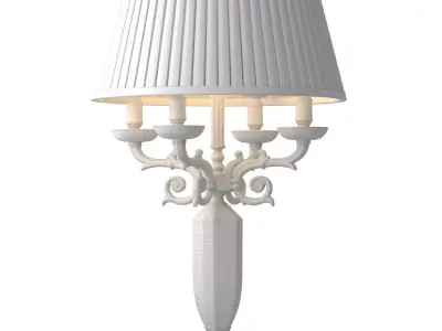 Large crystal Nightstand table lamp bedside modern style 3D model