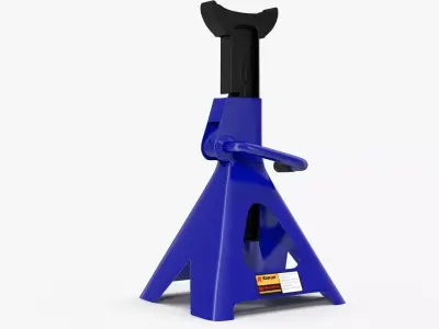 Jack Stand Blue Low-poly 3D model