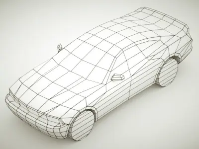 Generic Muscle-car v2 Low-poly 3D model