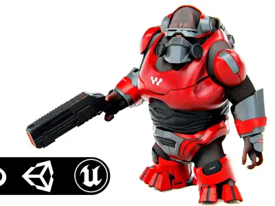 ALIEN TROOPER X-5 Rigged for Unreal Engine - Unity - MIXAMO 3D model