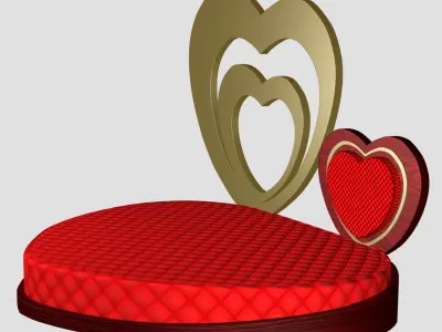 Heart Bed 3D model