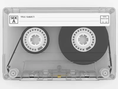 Compact Cassette Tape 3D model