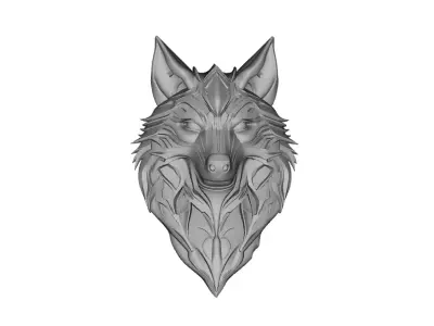 Pendant Wolf Pendant Wolf Head Animal Pendant  3D print model