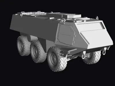 Patria 6x6 armored personal vehicles 3D print model