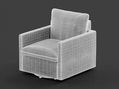 Swivel Chair Low-poly 3D model