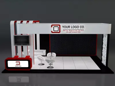 Booth Exhibition Stand a637a 3D model