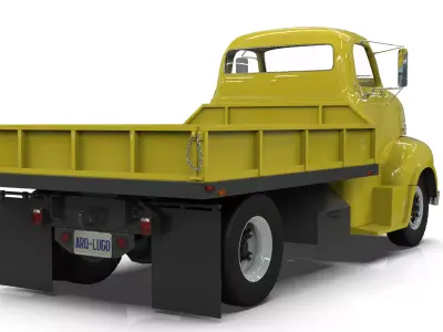 COE Platform Dump Truck  1950s  3D model