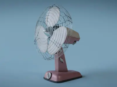 Vintage Fan Low-poly 3D model