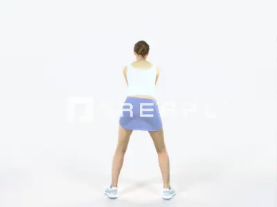 Aspiration 15L Digging Sports Woman Low-poly 3D model