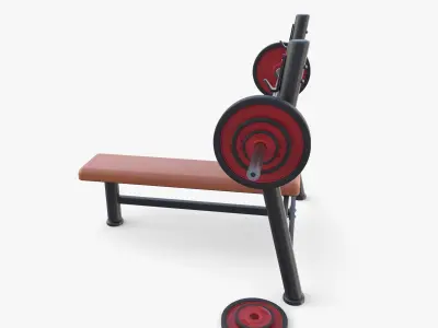Olympic flat bench 3D model