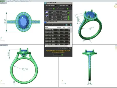 Engagement ring Mia oval 3D print model