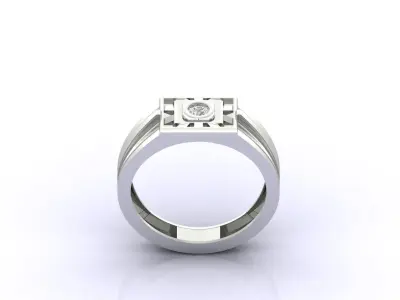 Print Ready STL 3DM  Gents Rings Diamond Men Ring  3D print model