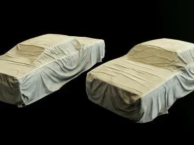 Car Cover e Low-poly 3D model