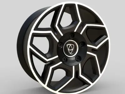 Affekta Tuning Rim Wheel  BlackFriday car concept Low-poly 3D model