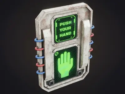 Security hand lock Free low-poly 3D model