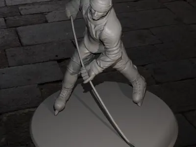 HOCKEY PLAYER FIGURE STL READY FOR 3D PRINTING MOVIE DIORAMA 3D print model