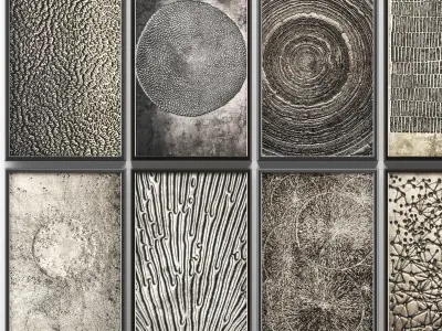 Collection of paintings for walls 12 3D model