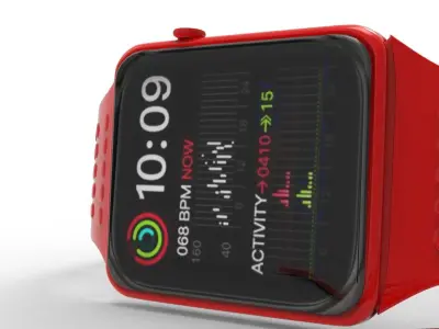 SMART WATCH -RED 3D model