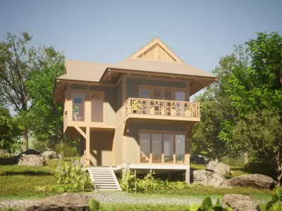 061Bungalow 2f34m2 3D model