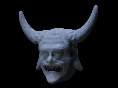 Demon Head Low-poly 3D model purchase