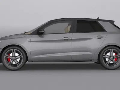 Audi A1 Sportback 2018 Low-poly 3D model
