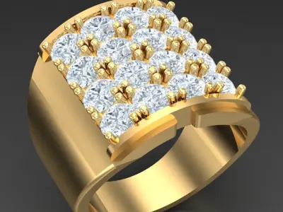 Luxury Men Rings Designs 5MR044 3D print model