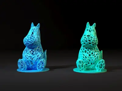 Moomin two scottish terrier figurines 3D print model