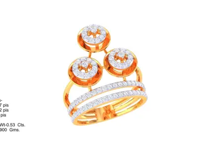 Luxury in Every Facet Stunning Diamond Rings Collection 3D print model