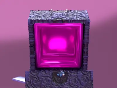 Luxurious Ornate Jewelry Box  Low-poly 3D model