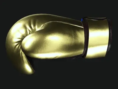 Boxing Glove-Gold Low-poly 3D model