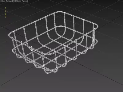 Wire Bin M02 Low-poly 3D model