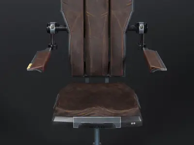 SciFi Furniture - Office Chair Low-poly 3D model