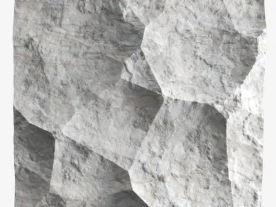458-RockPanel piece of rock on wall 3D model