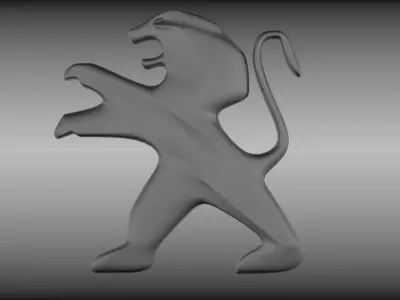 Peugeot logo 3D model