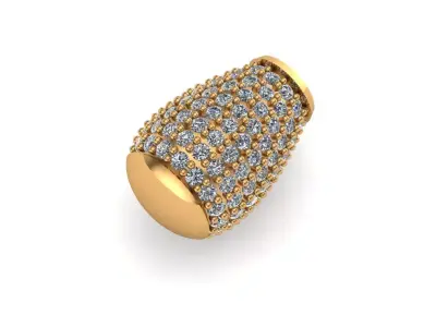 Jewelry gold ring with diamonds 3D print model get
