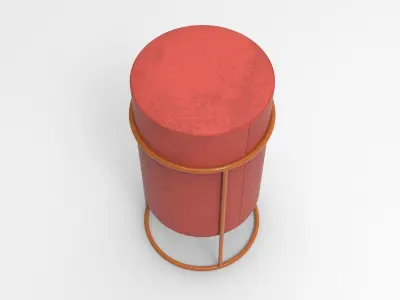 Bihu Pouf Low-poly 3D model