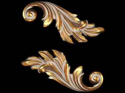 Classic carved 096 3D model