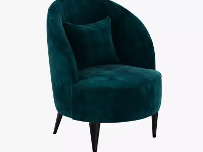dom edizioni sabre velvet armchair 3D model