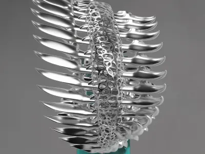 Skeleton Sculpture fantasy 3D model