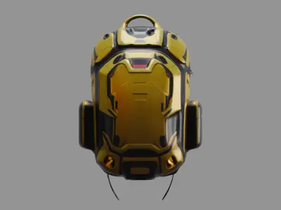 Stylized Backpack BP24 Low-poly 3D model