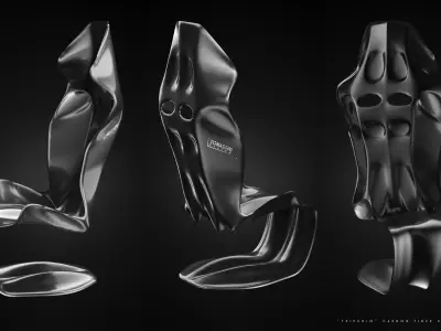 Tripudio Carbon Fiber Chair step file for manufacturing 3D print model