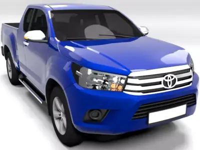 TOYOTA HILUX DOUBLECAB Low-poly 3D model